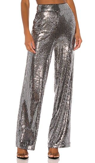 h:ours Temple Pants in Silver from Revolve.com | Revolve Clothing (Global)
