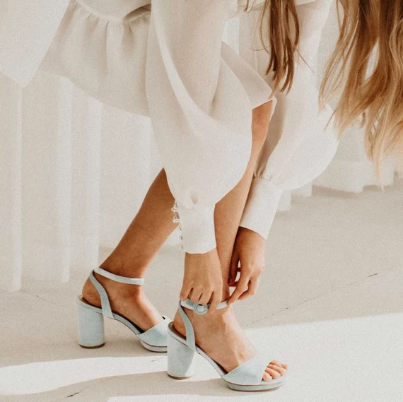 Blue Wedding Shoes Blue Velvet Bridal Shoes Blue Wedding | Etsy | Etsy (US)