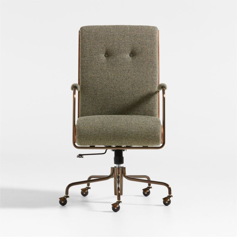Ellison Green Woven High-Back Office Chair + Reviews | Crate & Barrel | Crate & Barrel