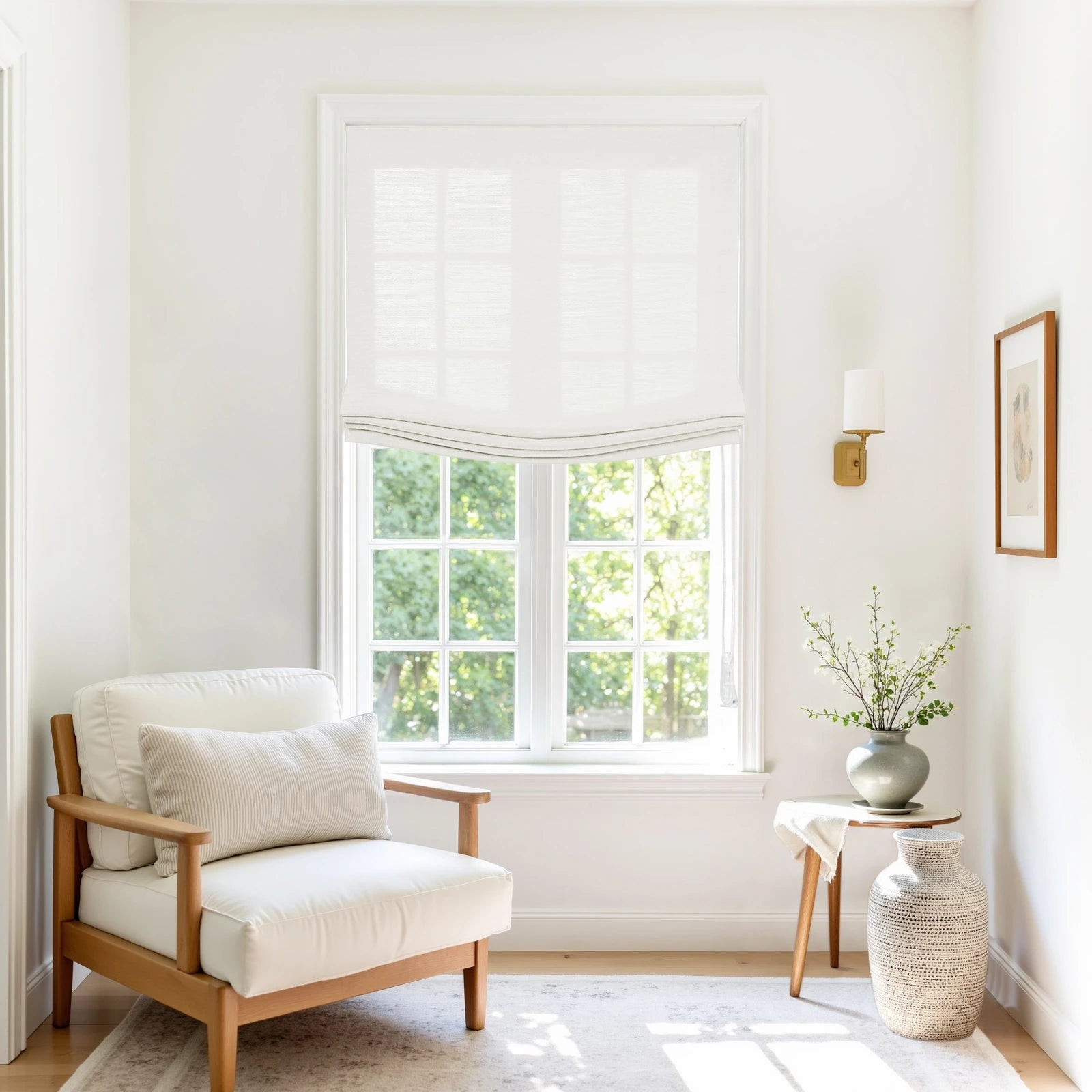 Custom Relaxed Roman Shades Cord Lift | TWOPAGES