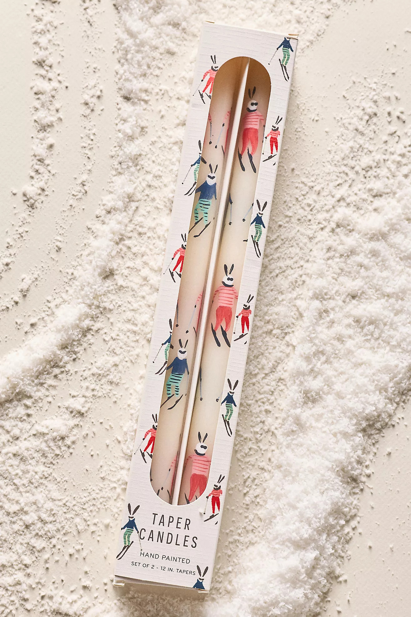 Festive Handpainted Taper Candles, Set of 2 | Anthropologie (US)