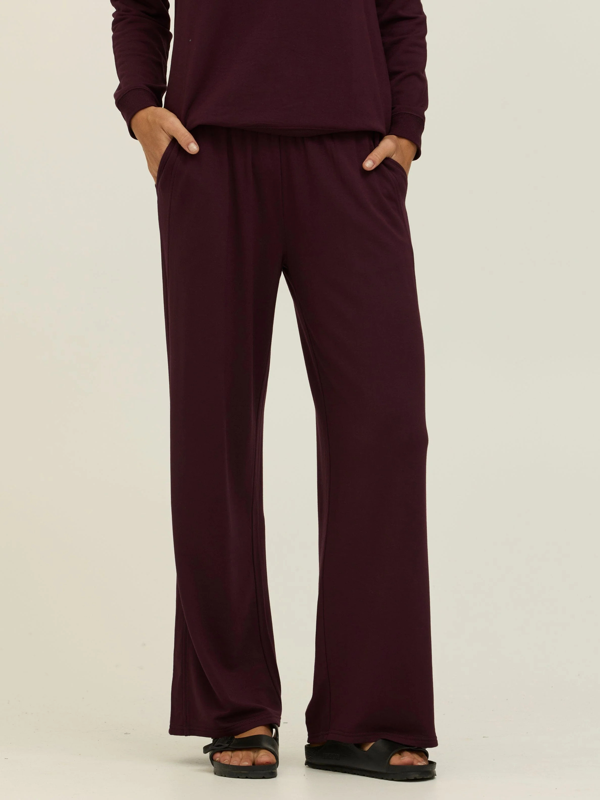 Esmeralda Feather Fleece Wide Leg Pant | Threads 4 Thought