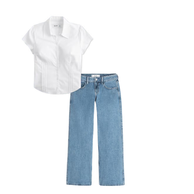 Short-Sleeve Poplin Shirt | Hollister (UK)