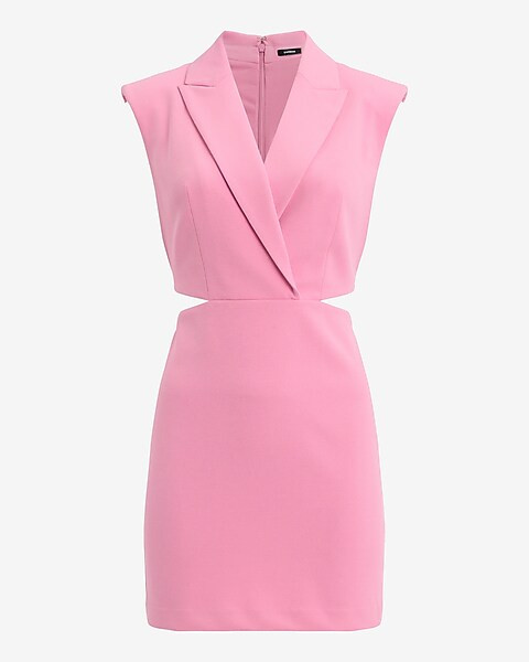 Cap Sleeve Side Cutout Mini Blazer Dress | Express