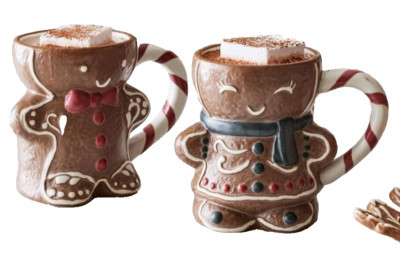 Pottery Barn Gingerbread Man Mr. & Ms. Spice Mugs Cup Coffee Hot Cocoa Christmas | eBay US