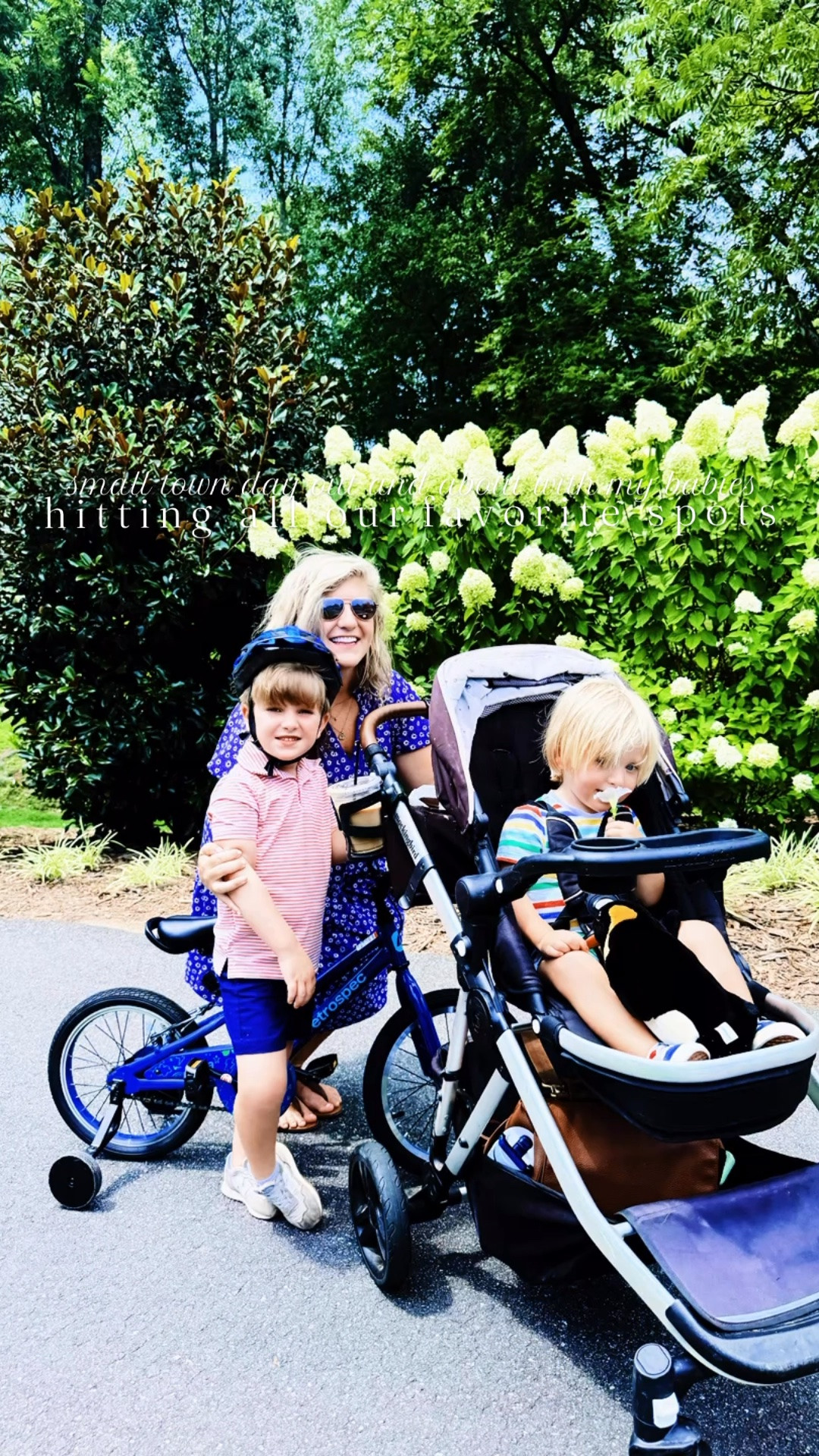 Happy Wednesday from these little cutie pies!!! 🥰 Such a full and fun 🤩 day hitting all of our favorite 🤩 spots around town today!! 🚙🌳🧋📚🛝🌞 #outandabout #coffeedates #libraryandparkday 

It’s just been the sweetest day out & about with my babies!!! 👶🏼🥰👶🏼 First up… a trip to our favorite 🤩 local coffee ☕️ shop 😍 and then walked to the library 📚- so much fun!! ✨ And then a trip to the most beautiful 🌳 park 🛝 (in the same place by the creek 🌿 my Mamaw always took me growing up 🥰 with those church bells 💒 I can always hear in the background 🔔 that always bring me right back to some of my favorite memories 🎞️ with her 💖) with these gorgeous limelights 💛 in full bloom 🌸 and it felt so magical!! ✨ We are just soaking in sweet summertime ☀️ beauty around here!! 🌞 #happywednesday #smalltownlife