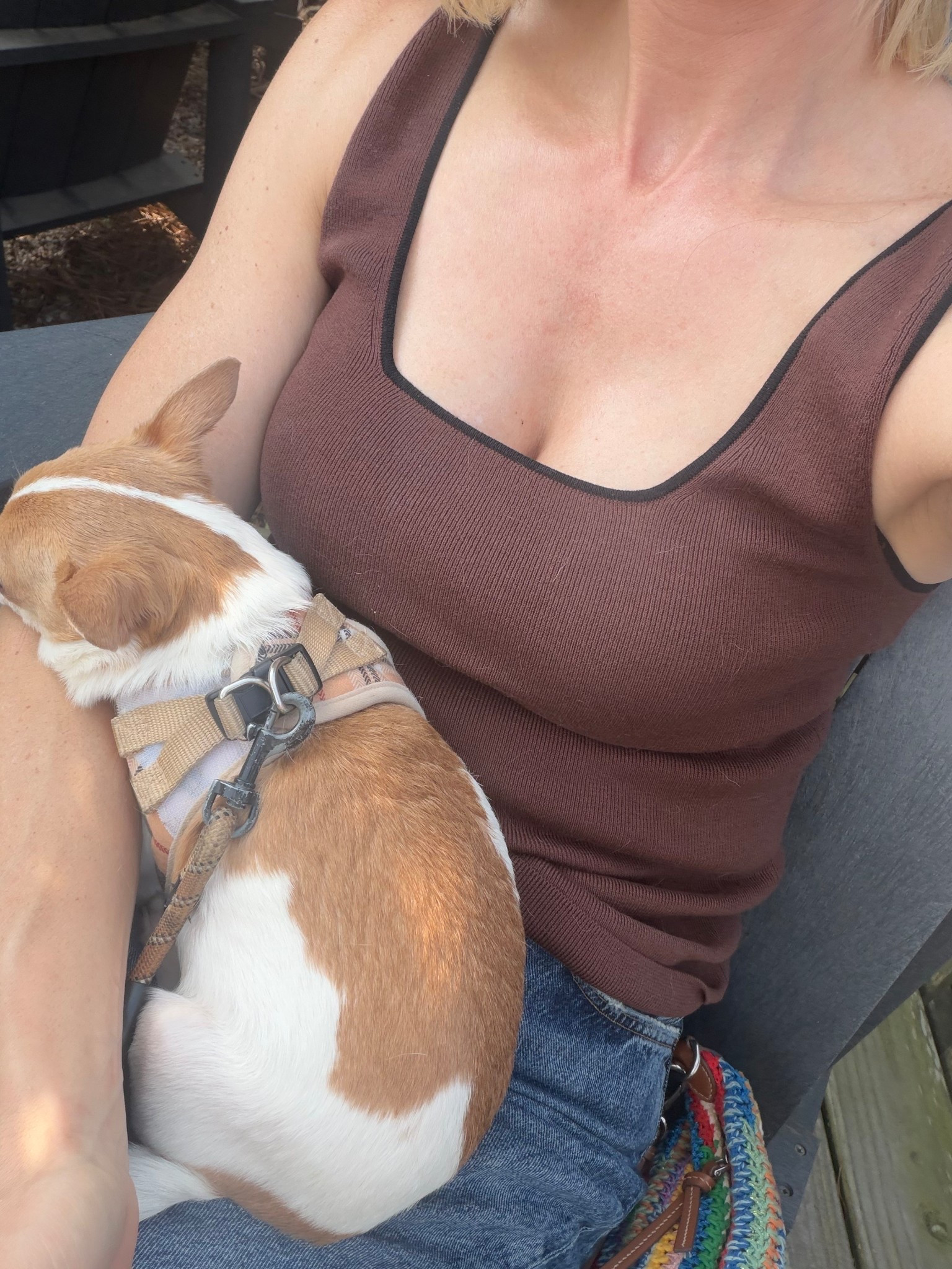 Wearing a small in the tank. I have the matching shorts too, but it was too chilly to wear them. ￼

#LTKootd #LTKdayinmylife #LTKmomlife