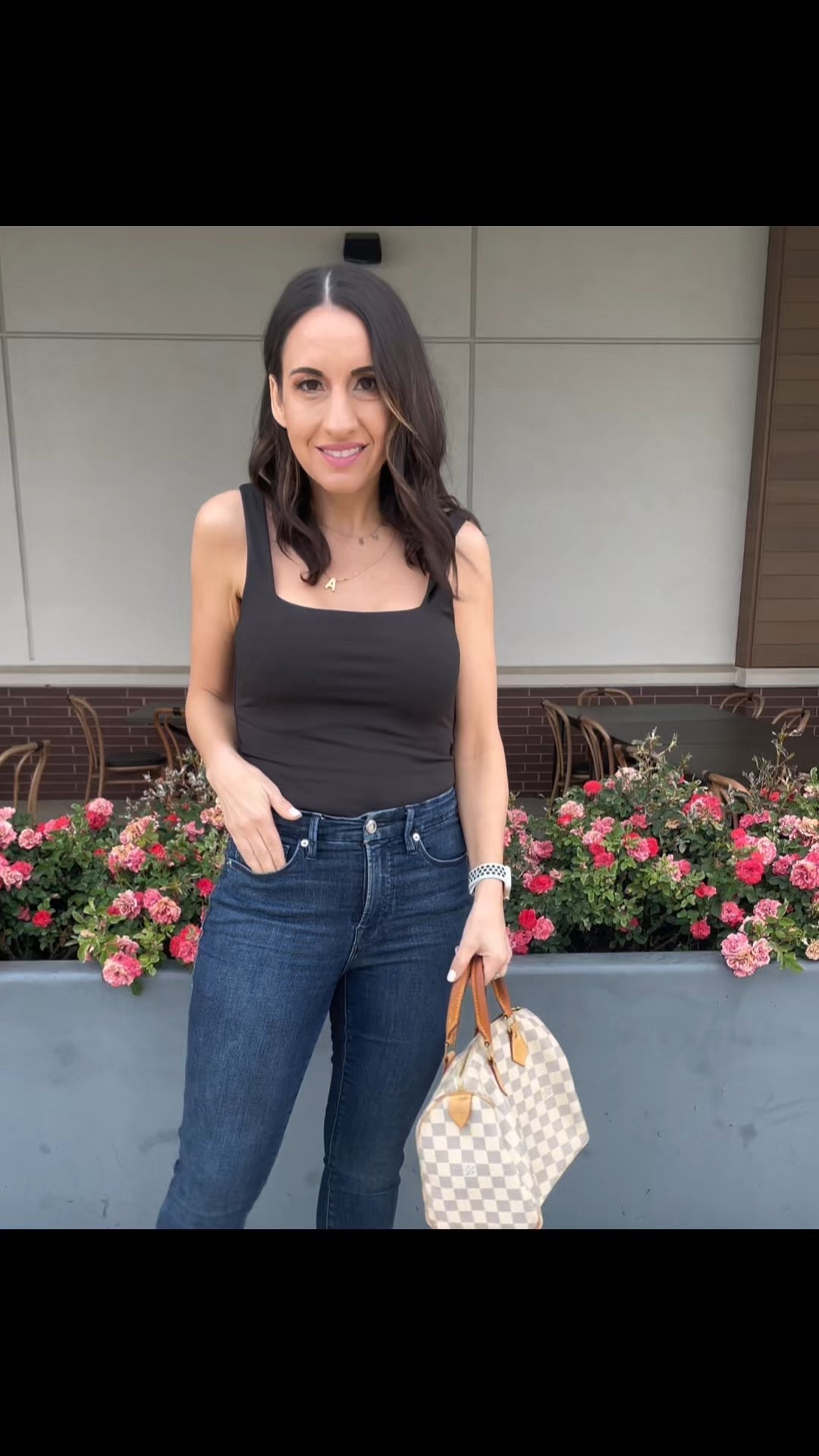 Buttery soft bodysuit, cute jeans that make everything look better. Yes please. 
Bodysuit great quality. Wearing a small. Runs tts. 
Good American brand jeans are great quality. They feel amazing and fit like a dream. Run tts. 
Louis Vuitton bag is the Speedy design. I love that it’s a staple, classic and something my daughter can use when she is older. 
Petite style 
Petite outfit 
Petite jeans 

#LTKPetite #LTKFindsUnder100 #LTKFindsUnder50