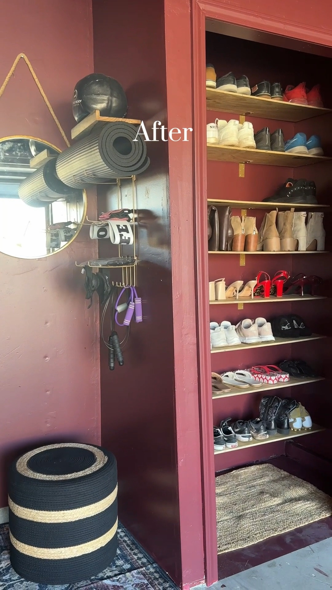 Before & After of shoe closet reno 🛠️🏡

Renovating our dreamy garage | gym 

#LTKHome
