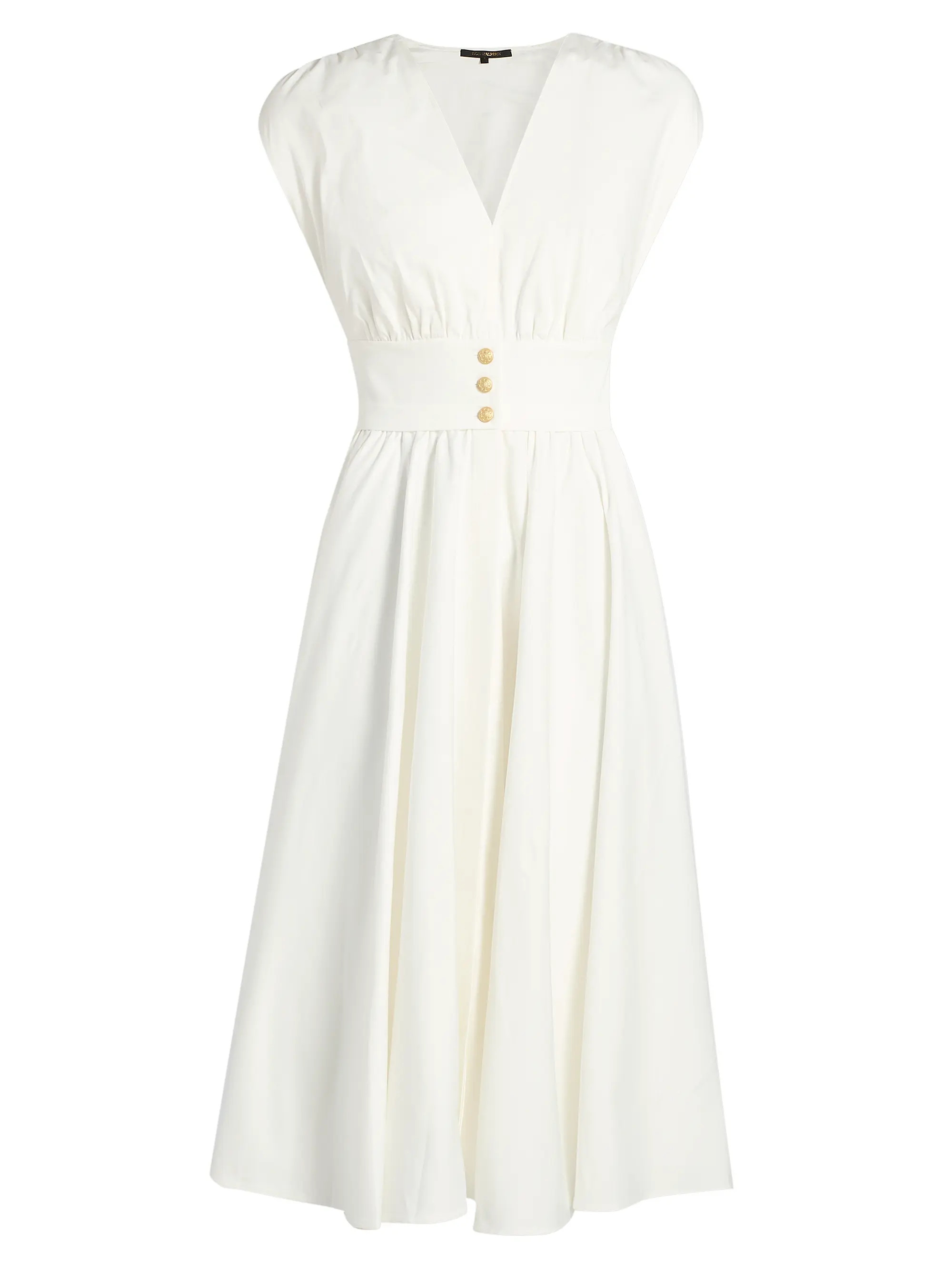Kobi Halperin Rose Draped Button-Front Midi-Dress | Saks Fifth Avenue | Saks Fifth Avenue