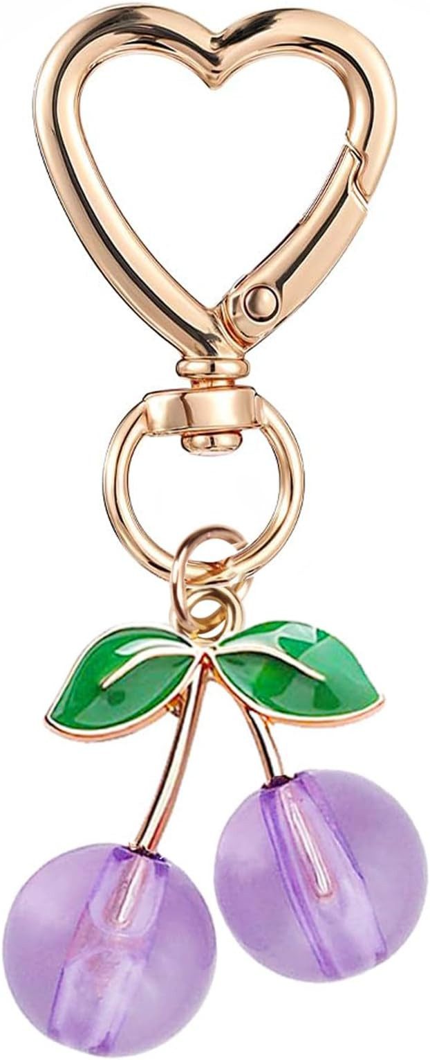 Agromusk Cute Cherry Keychain,Kawaii Cherry Bag Purse Charms for Women Car Keys Decor Gifts Stuff... | Amazon (US)