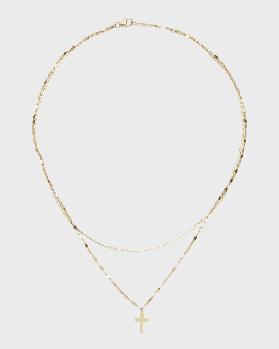 Double-Strand Cross Necklace | Neiman Marcus