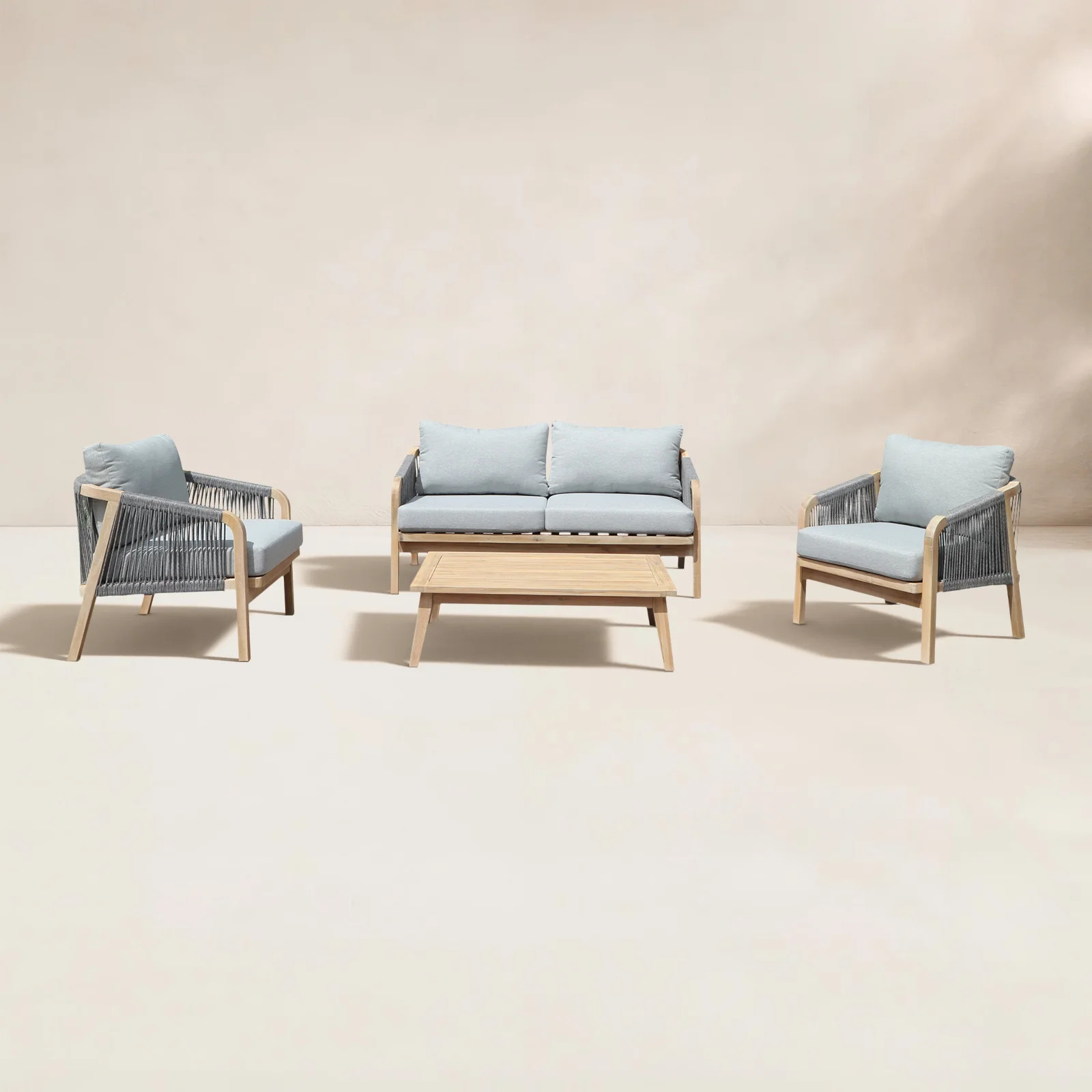 Naila Acacia 4 - Person Patio Conversation Sets with Cushions | Joss & Main