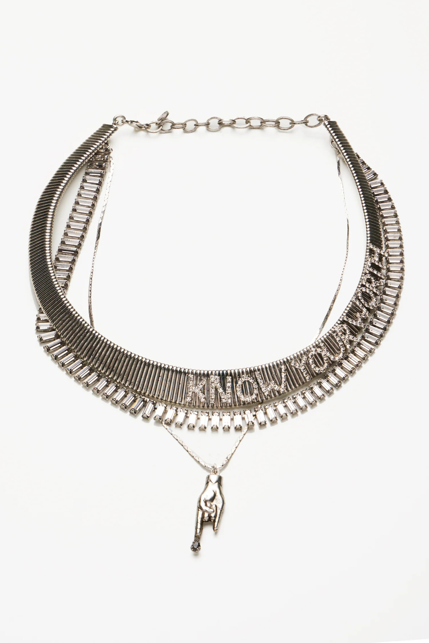 DYLAN LEX | Pia Necklace | Antique Silver Vintage Inspired Layered Necklace | DYLANLEX