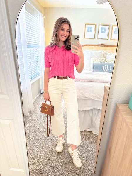 OOTD! Wearing a small in sweater! Jeans are old J.Crew, linked similar :)

OOTD // spring outfit // 

#LTKSeasonal #LTKstyletip