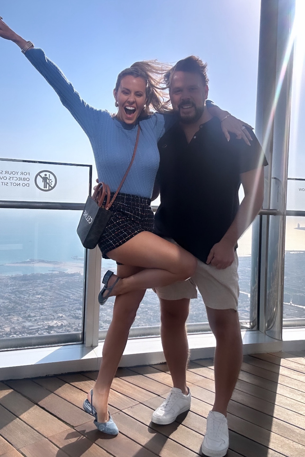 His & Hers Style: Dubai Sightseeing // Rewearing the tweed shorts from the set I wore in Cape Town & paired with an adorable cashmere & denim flats! // Sizing: tweed shorts/2, sweater/small, flats/TTS (for example I wear an 8 and took a 38!) , Kyle shirt/XL, shorts/XL // my denim flats are a couple seasons old so I linked some similar options in various price points! 

#LTKstyletip #LTKtravel #LTKAsia