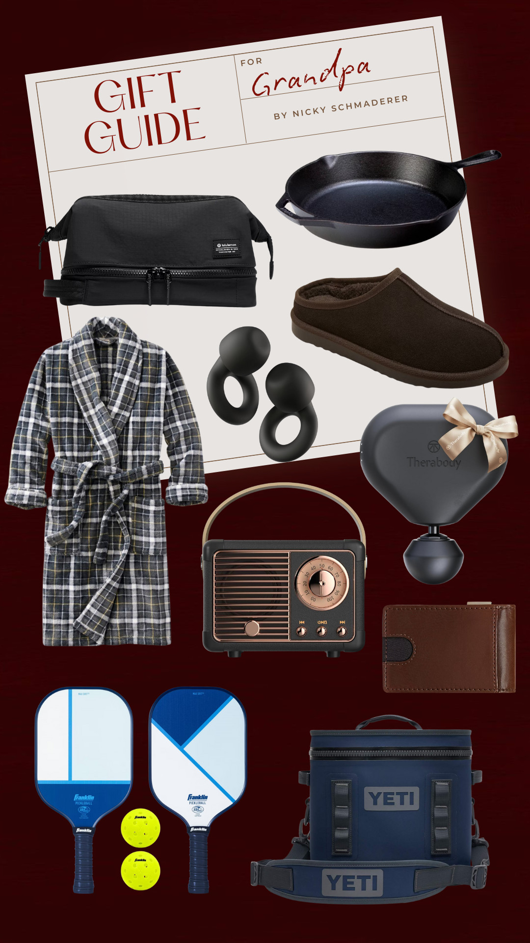 Christmas gift guide for grandpa. For the grandpa who love pickleball, grilling, and outdoors.  

 

#LTKGiftGuide #LTKHoliday #LTKMens