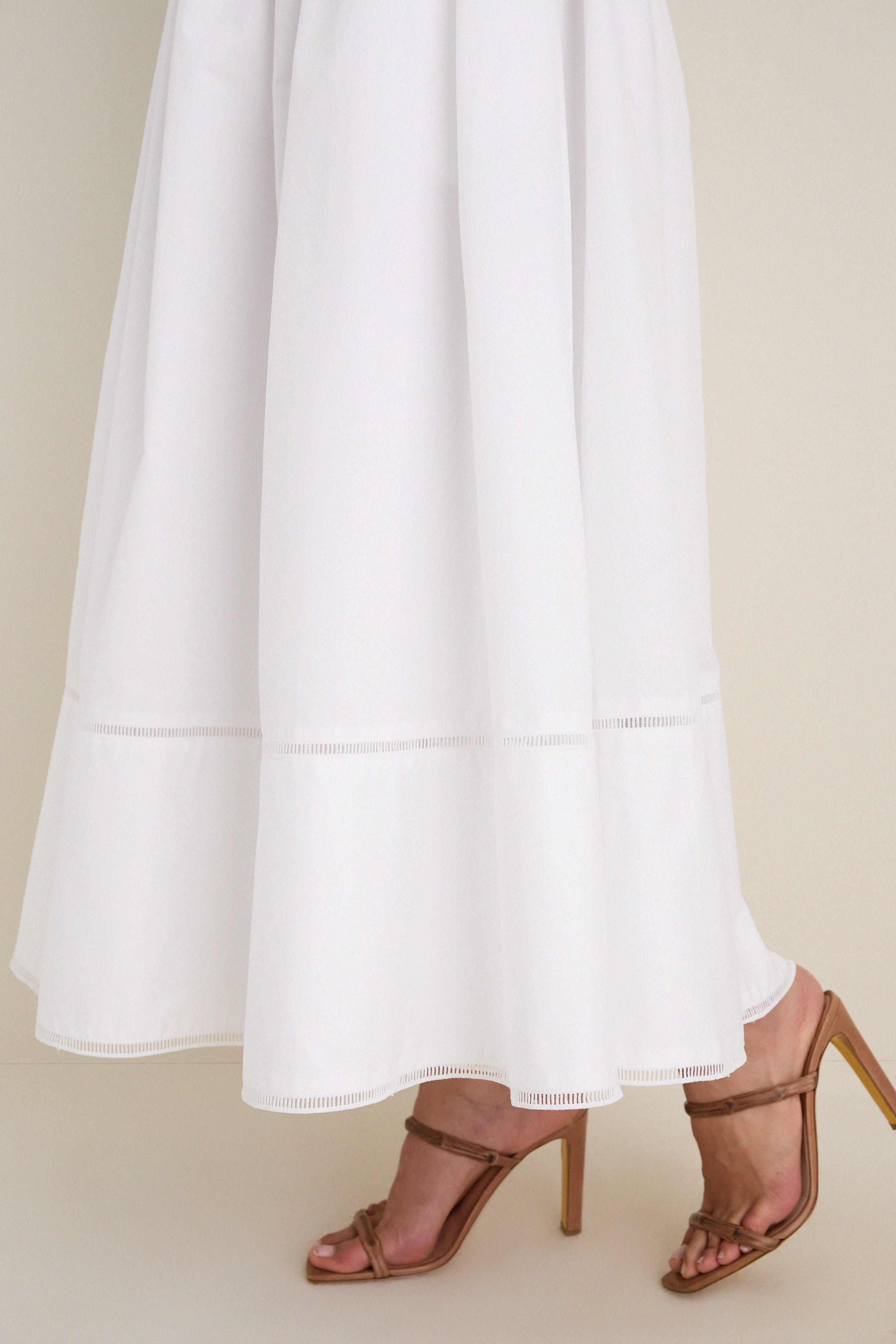 White Cotton Poplin Nicole Circle Skirt | Tuckernuck (US)