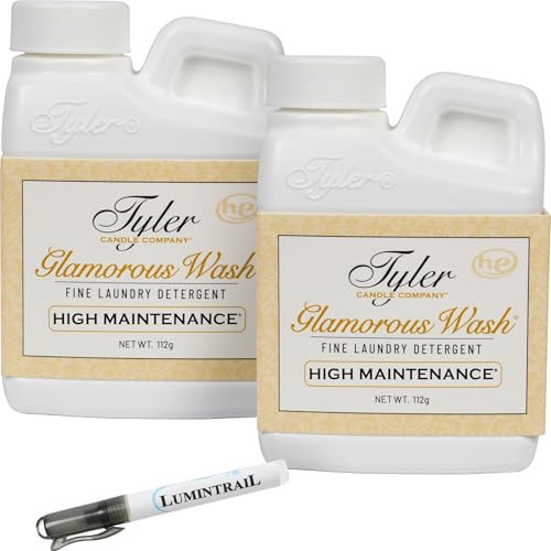 Tyler Glamorous Wash High Maintenance Laundry Detergent 4 oz. - 2 Pack Bundle with Stain Remover Pen - Glamorous Wash Fabric Safe Luxury Liquid Laundry Detergent (High Maintenance) | Amazon (US)