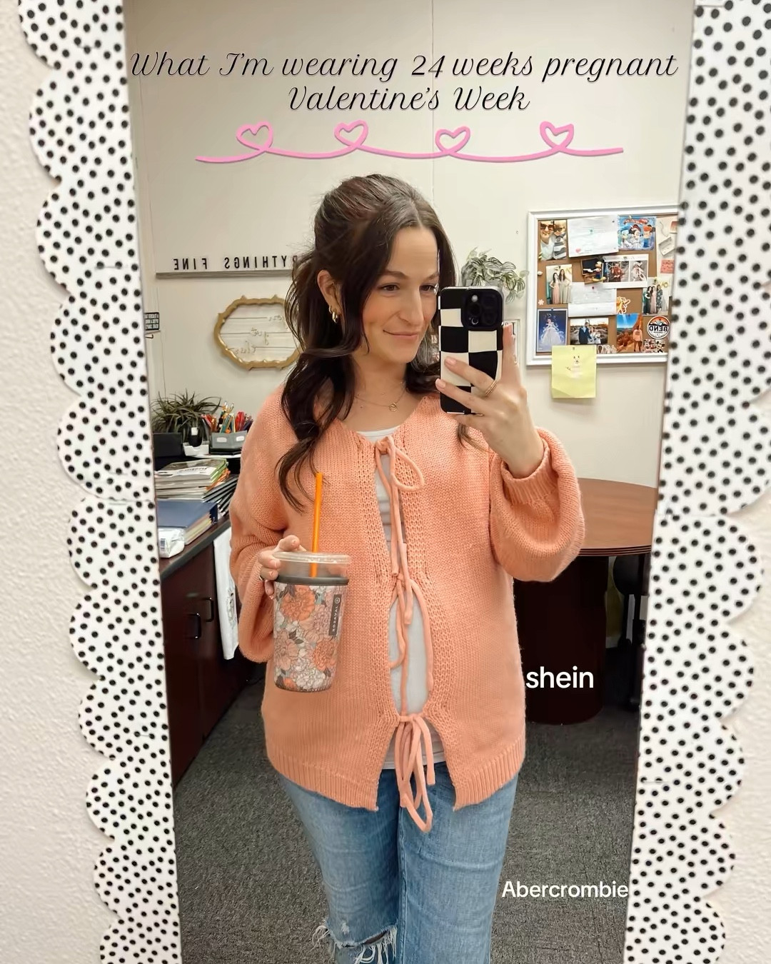 What I’m wearing at 24 weeks pregnant- Valentine’s Week 💖 

#LTKPetite #LTKBaby #LTKBump