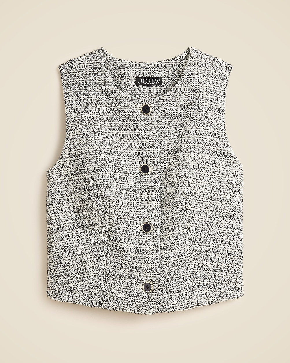 Heathered tweed crewneck vest | J. Crew US