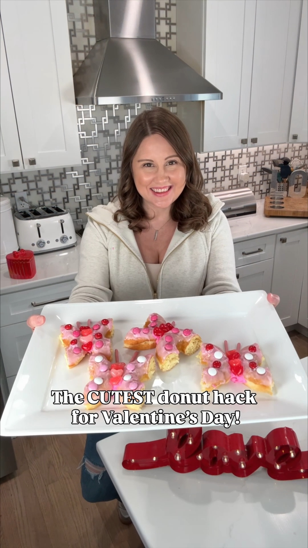 Turning store-bought donuts into the cutest Valentine’s Day butterflies 🦋💘 Such a simple little hack that feels extra special! Just slice, flip for wings, frost to hold, and decorate with candy for a fun + festive treat the kids will love. Perfect for Valentine’s breakfast, classroom parties, or a sweet after-school surprise ❤️✨

#ValentinesDayTreats #ButterflyDonuts #EasyValentineDesserts #FunWithFood #ValentinesFun #KidsTreatIdeas #EasyDesserts #LTKFamily #LTKHome #LTKFood

#LTKdayinmylife #LTKSeasonal #LTKValentine