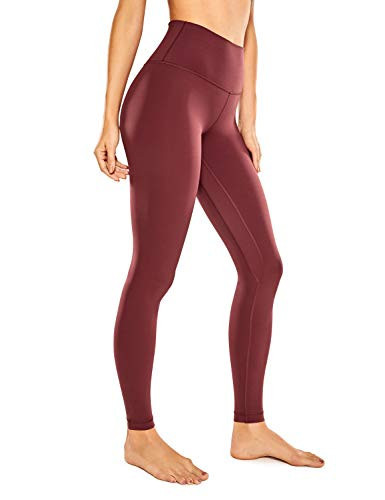CRZ YOGA Women's Naked Feeling Yoga Pants 28 Inches - High Waisted Workout Leggings Full Length Tights Buttery Soft Noctilucence Red X-Large | Amazon (US)