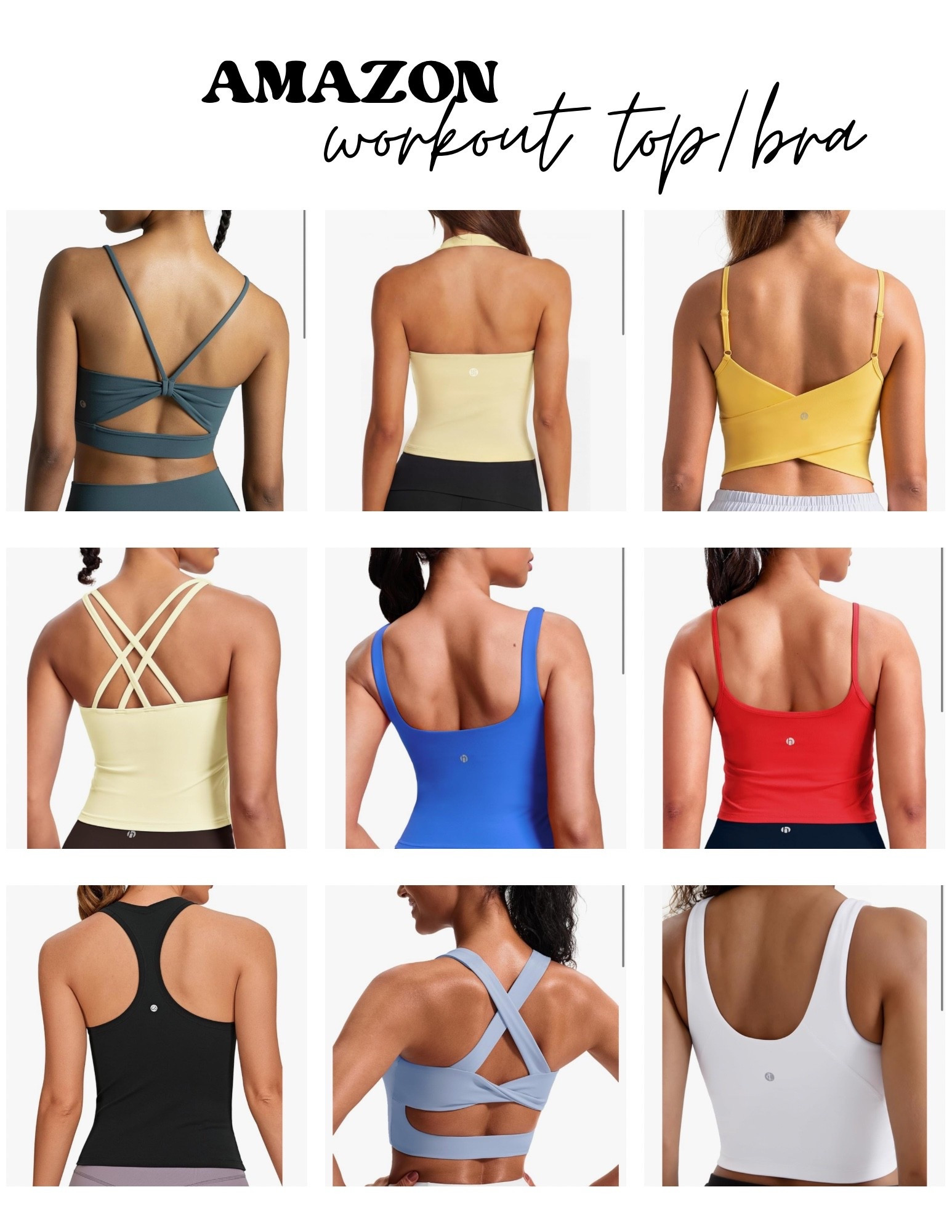 Amazon workout tops/bras

#LTKActive #LTKfitnessgoals