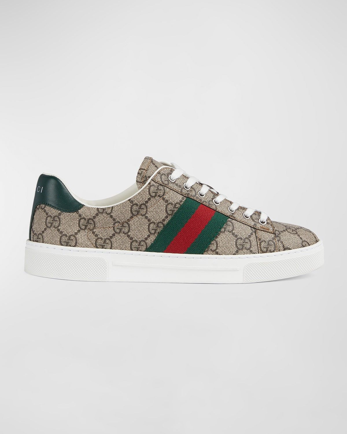 Ace Monogram Canvas Low-Top Sneakers | Neiman Marcus