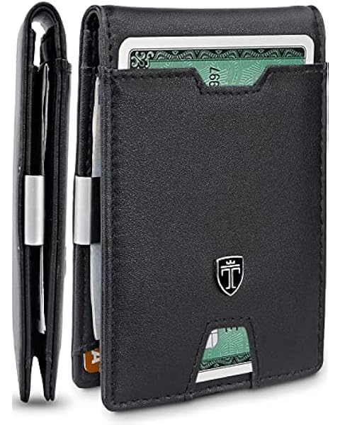 TRAVANDO Mens Slim Wallet with Money Clip AUSTIN RFID Blocking Bifold Credit Card Holder for Men ... | Amazon (US)