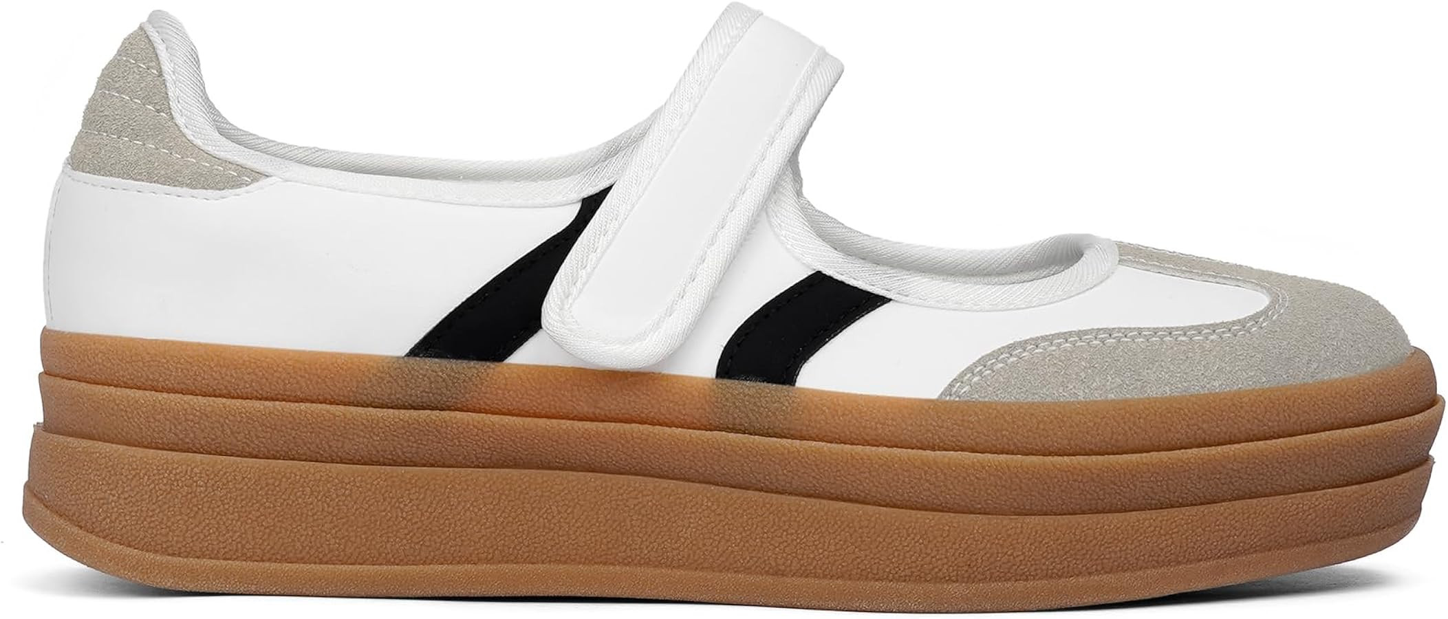 Mary Jane Sneakers for Women Retro Platform Sneakers Slip on Walking Flats | Amazon (US)