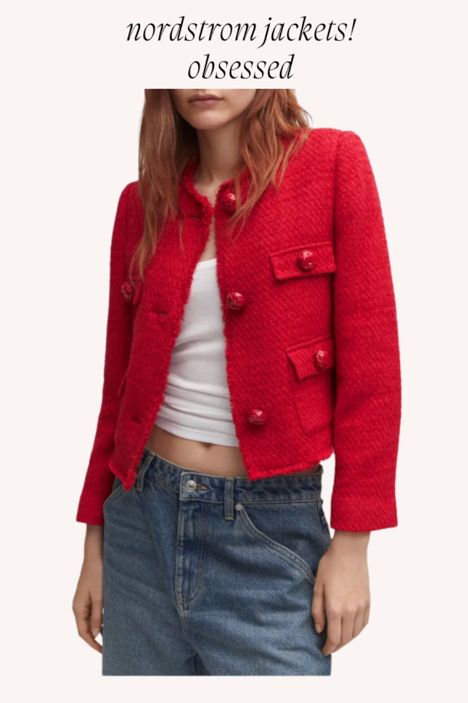 Red jacket, fall trends, tweed jacket, Nordstrom jacket 

#LTKSeasonal