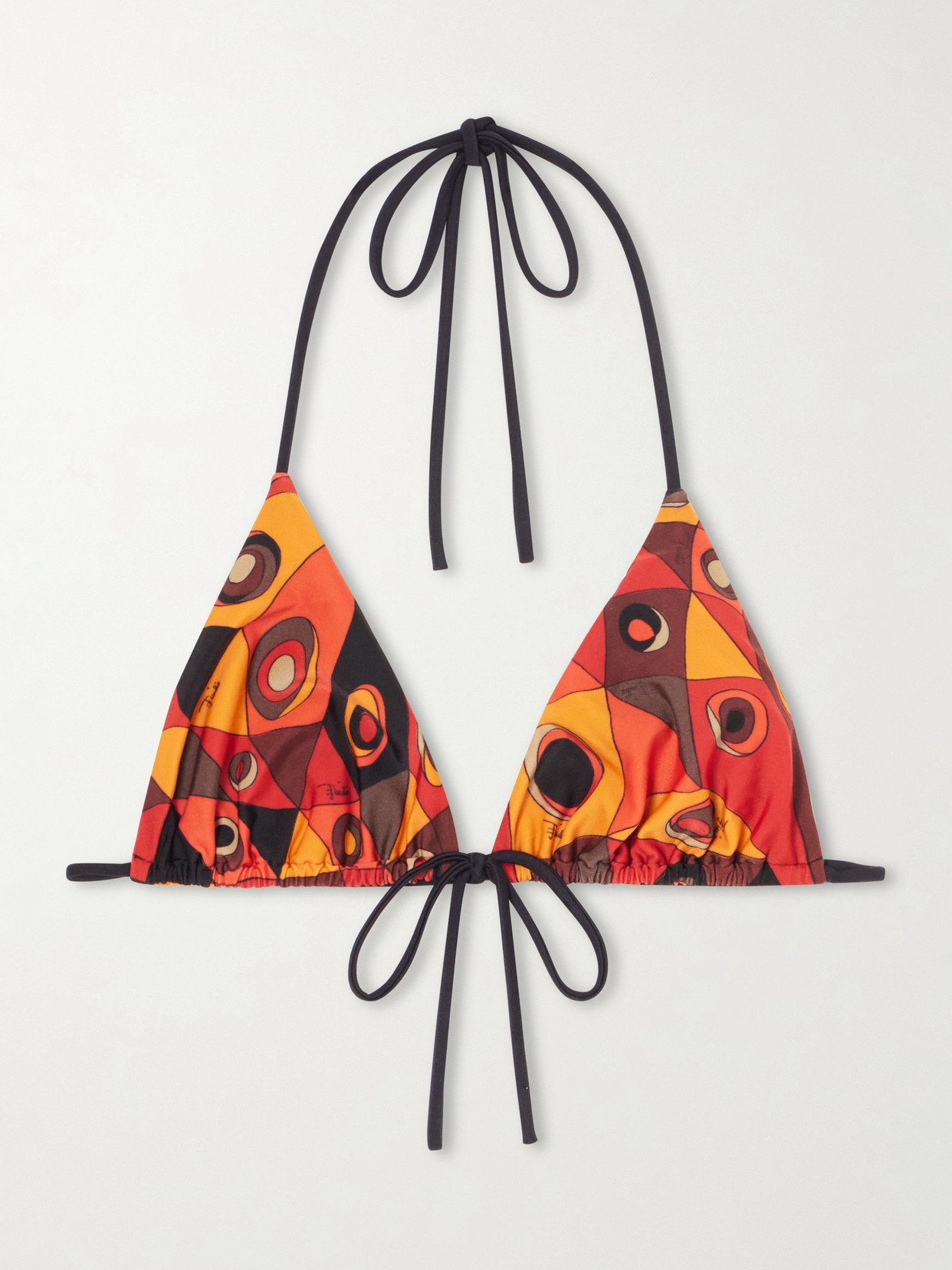 PUCCI - Printed Triangle Bikini Top - Orange | NET-A-PORTER (US)