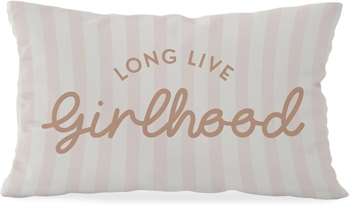 Girls Room Decor Throw Pillow Cover 12x20, Long Live Girlhood Throw Pillows Decor for Classroom P... | Amazon (US)