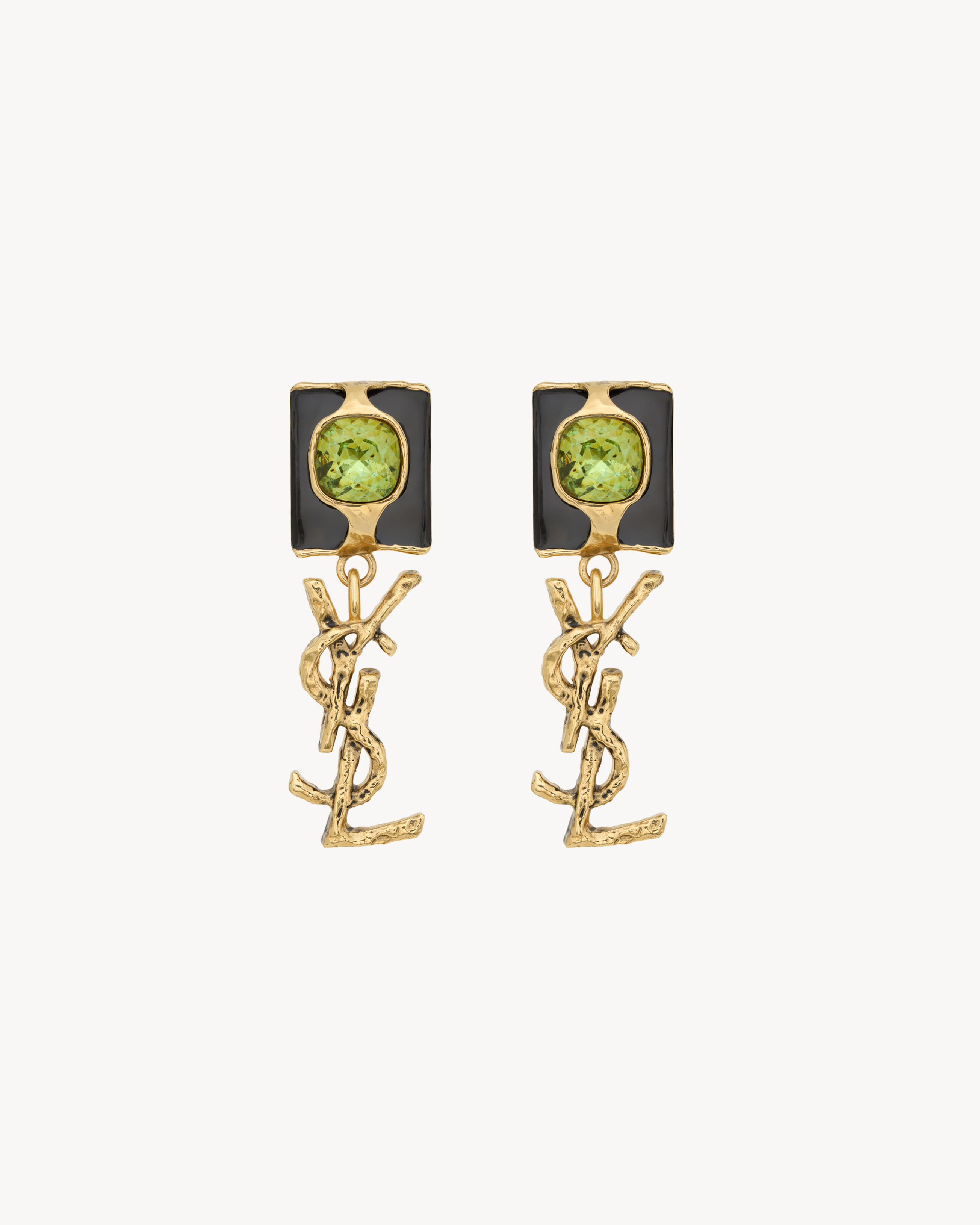 CASSANDRE pendant earrings in glass and enamel | Saint Laurent Inc. (Global)