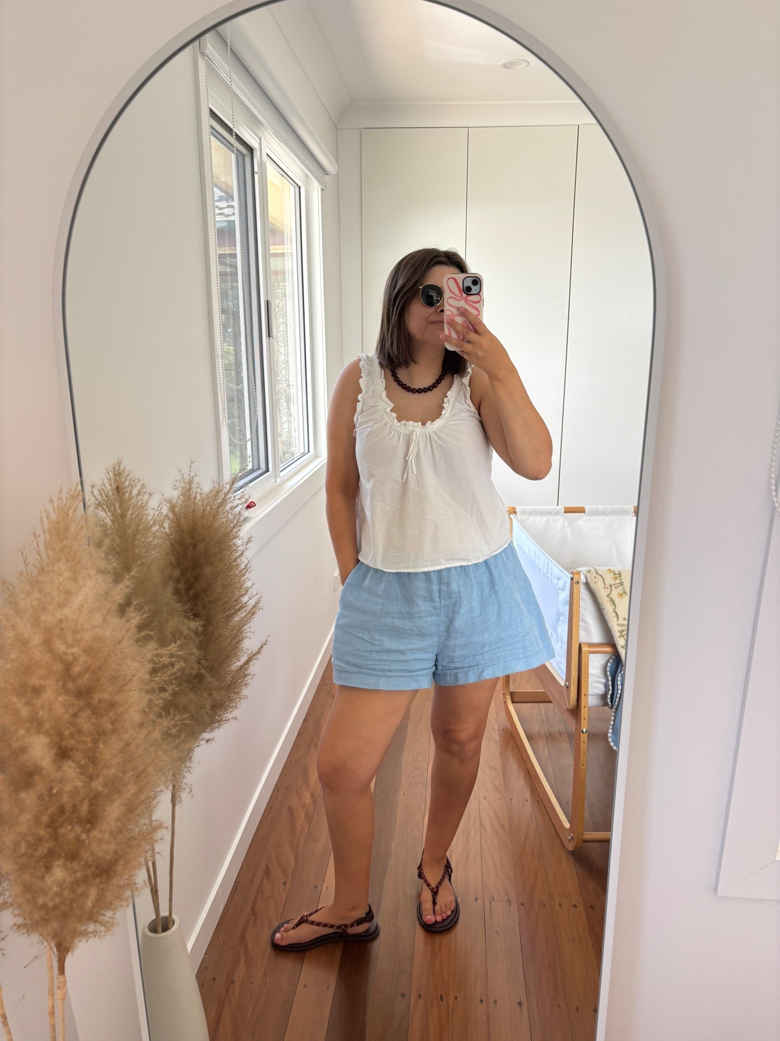 1 week postpartum OOTD. Breastfeeding friendly and adult diaper friendly. 

The top is an absolute steal! 100% cotton! 