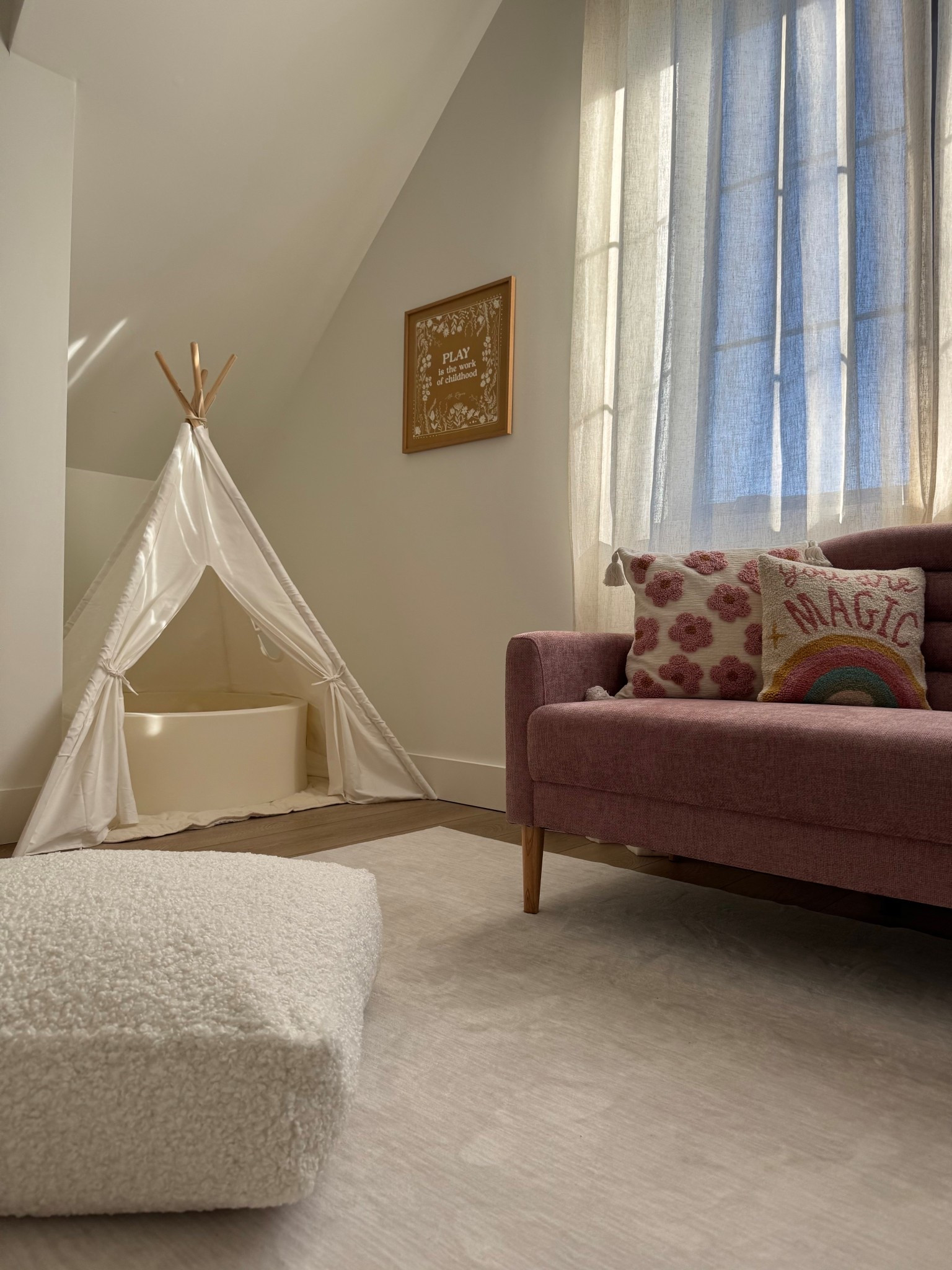 My girls’ playroom is always evolving 💕 I recently added a few new pieces from @Wayfair that we’re loving, alongside favorites we’ve used daily for over a year.

This pink loveseat is the sweetest little statement piece— compact, sturdy, and strong enough for both kids and adults. It’s quickly become our favorite reading spot, and the pillows add the perfect whimsical touch ✨

The play tent has been a favorite for over a year! It includes a padded mat and has already been the backdrop for so many sweet memories. I love knowing it’s a piece that will grow with my girls and be enjoyed for years to come.

This oversized floor cushion is another comfy seating addition– perfect for when we are playing on the floor. It has a removable, machine washable cover.

#wayfair #wayfairpartner #ad

#LTKKids #LTKSaleAlert #LTKHome