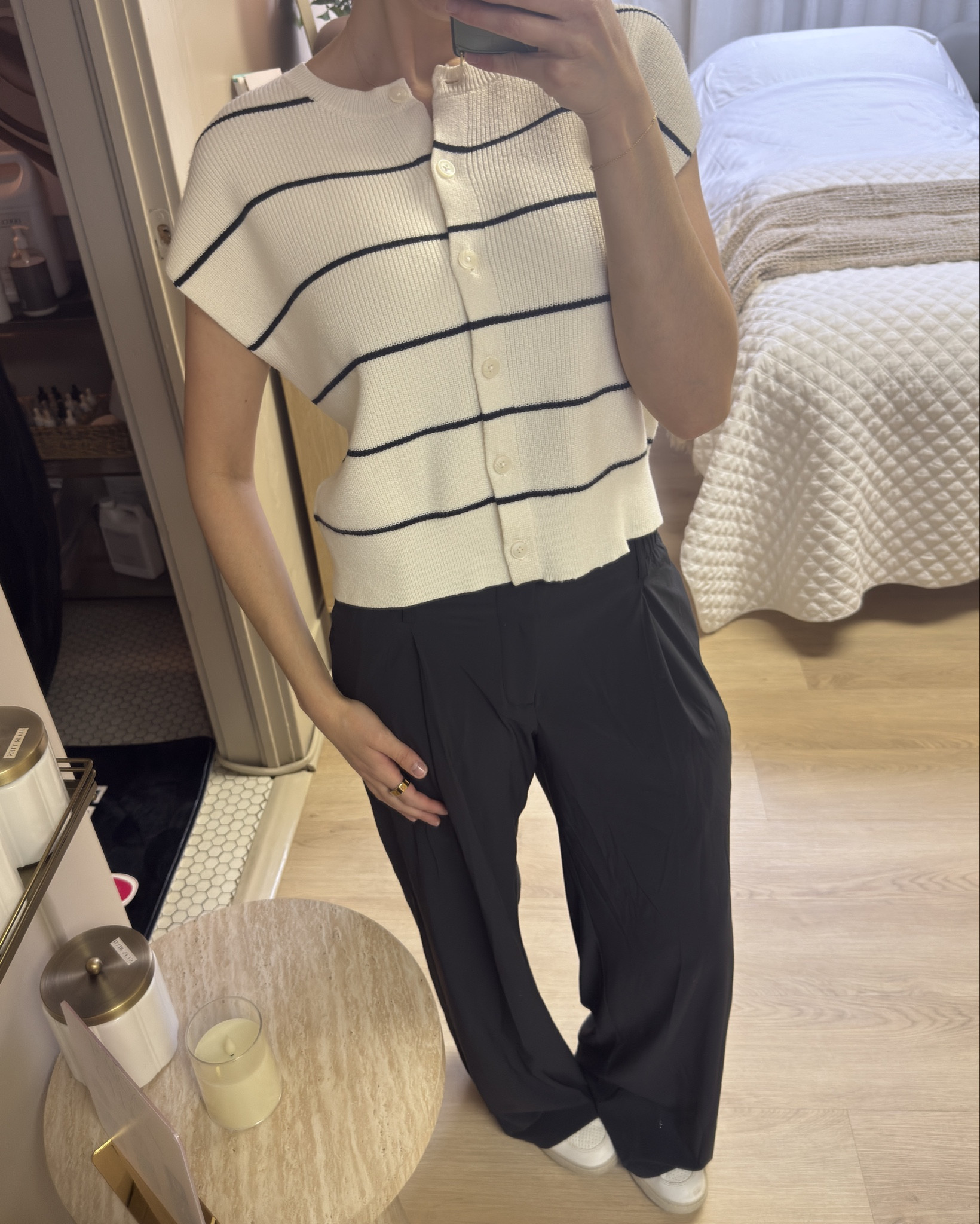 My fav pants lately. Size small. & the cutest target top!! Also small  

#LTKootd