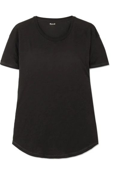 Madewell - Whisper Slub Cotton-jersey T-shirt - Black | NET-A-PORTER (US)