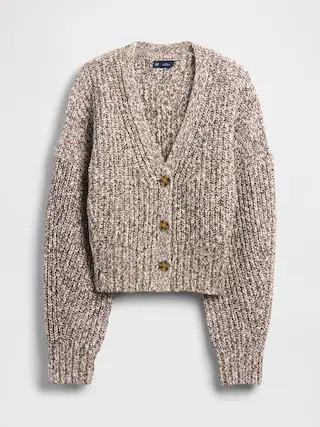 Cotton-Blend Crop Cardigan Sweater | Gap (US)
