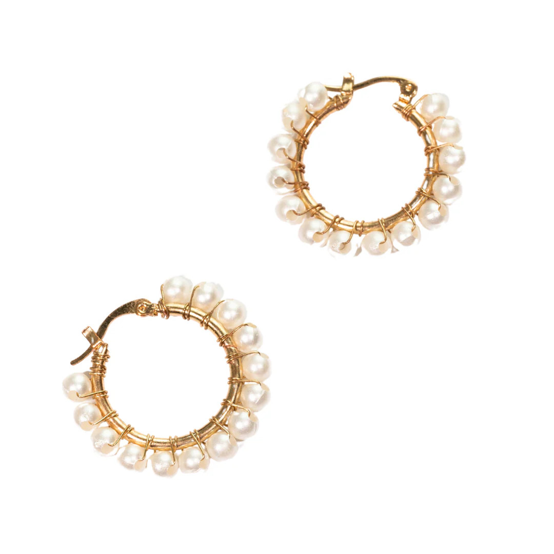 It Girl Pearl Hoop Earrings | Accessory To Love