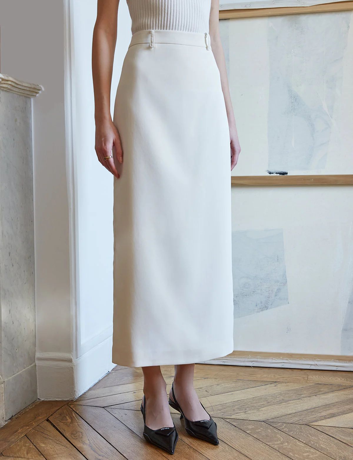 Nia White Maxi Skirt-BESTSELLER | Pixie Market