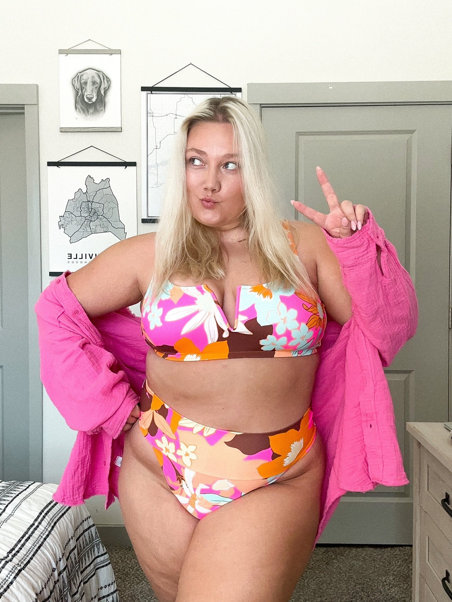 Aerie bikini new arrivals! Wearing xxl in bikini top & bottom (might need xl in the bottom) and xl in the button up! 

#LTKunder50 #LTKswim #LTKsalealert