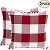 2 Pack Decorative Throw Pillow Covers Buffalo Check Plaid Square Cushion Case Farmhouse Fall Home... | Amazon (US)