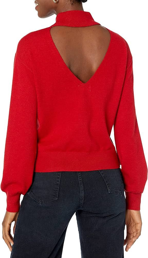 The Drop Women's Jaclyn Cut-Out Back Mock-Neck Sweater | Amazon (US)