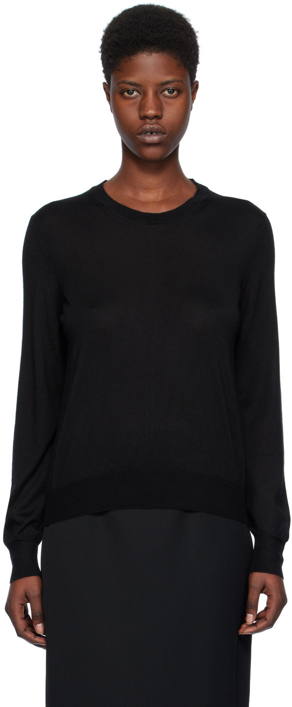 The Row Black Islington Sweater | SSENSE