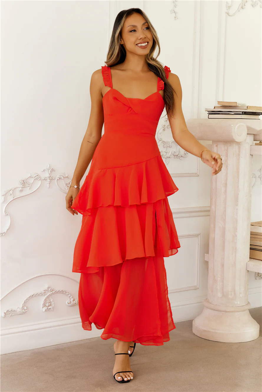 Trailblazing Maxi Dress Red | Hello Molly (US)