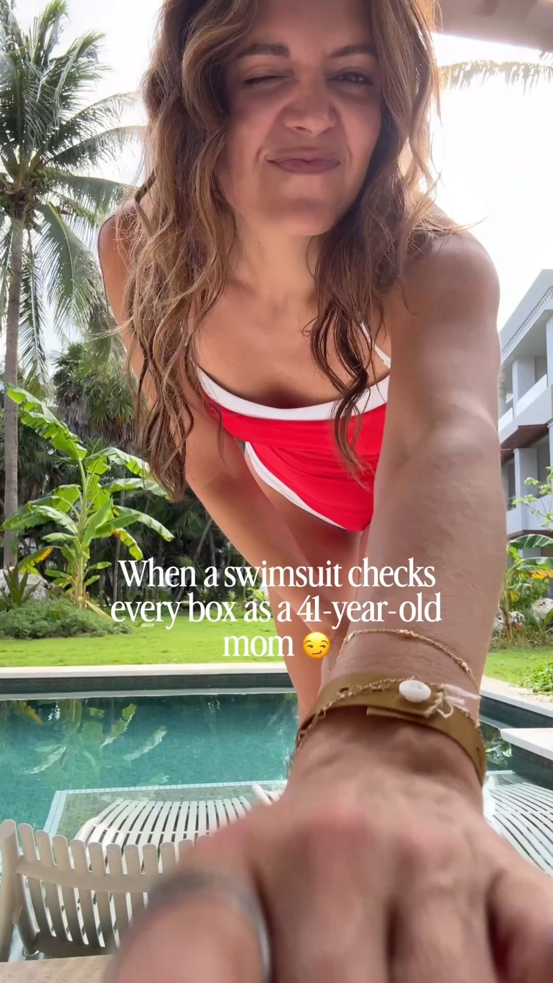 My go-to one piece swimsuit 40% off! I’m 5’7” and a typical 4 in a medium (should have done small— true to size!)
What I wore in Mexico as a 41 year old mom of 2!

#LTKOver40 #LTKSwim #LTKTravel