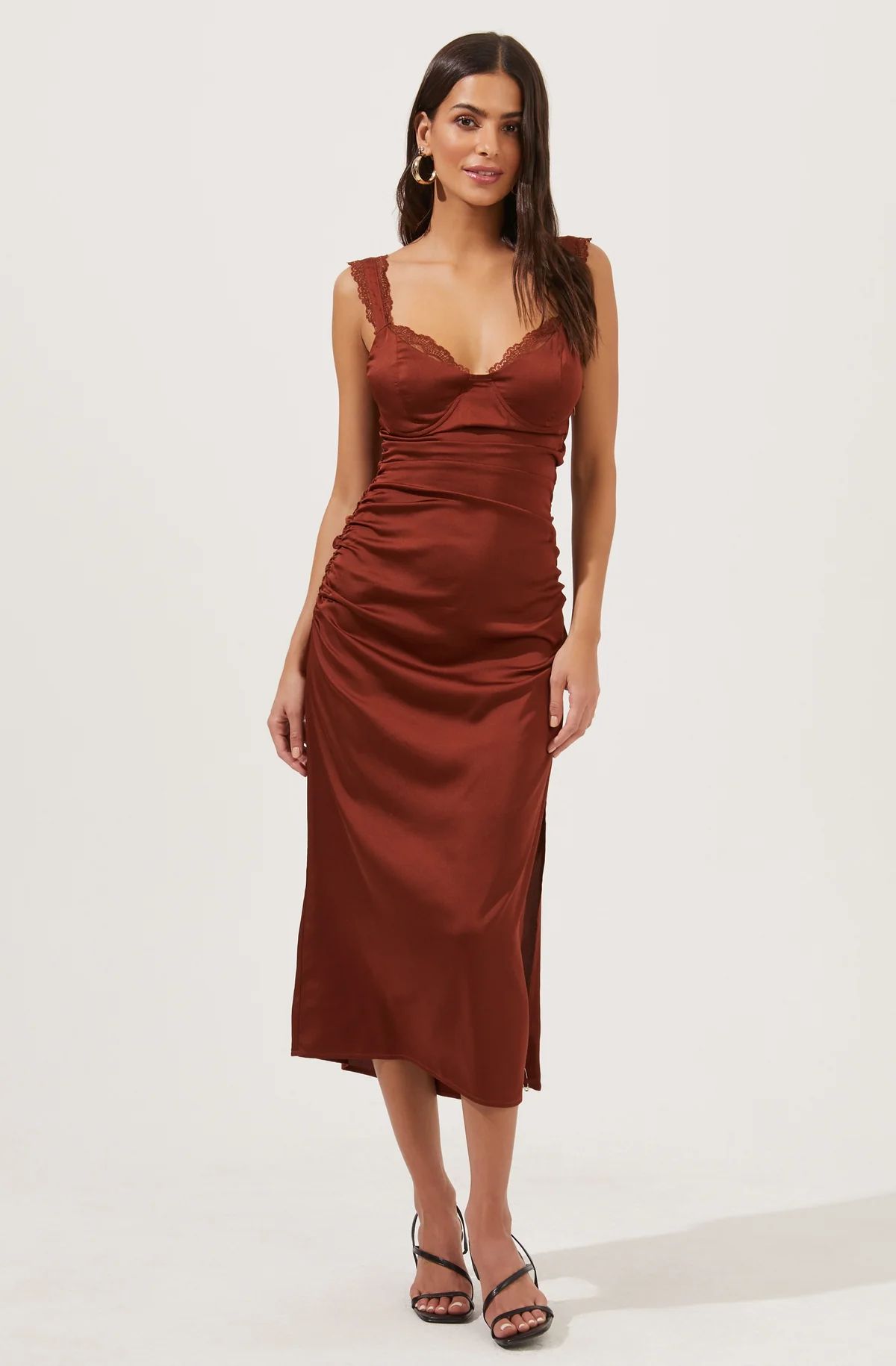 Alva Lace-Trimmed Bustier Midi Dress | ASTR The Label (US)