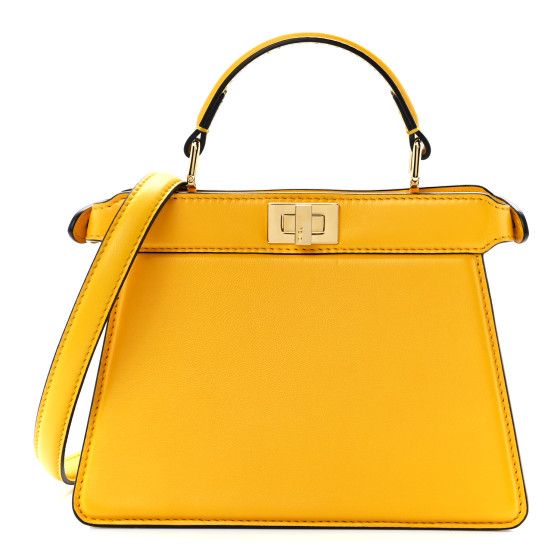 Shiny Nappa Petite Peekaboo I SEE U Satchel Mimosa | FASHIONPHILE (US)